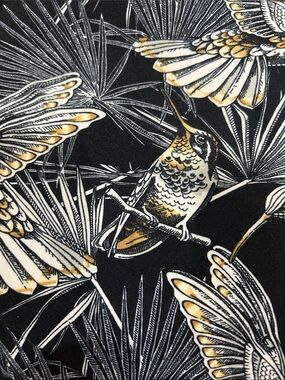 LuLaRoe hummingbird print - Black, cream and Gold/brown